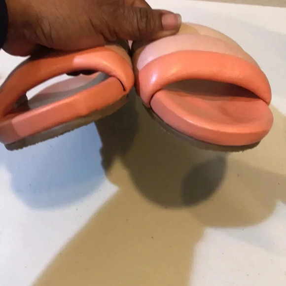 SEYCHELLES Slide On Orange Leather Upper and Leather Sock & lining Sandal-Size 8 - Picture 6 of 9